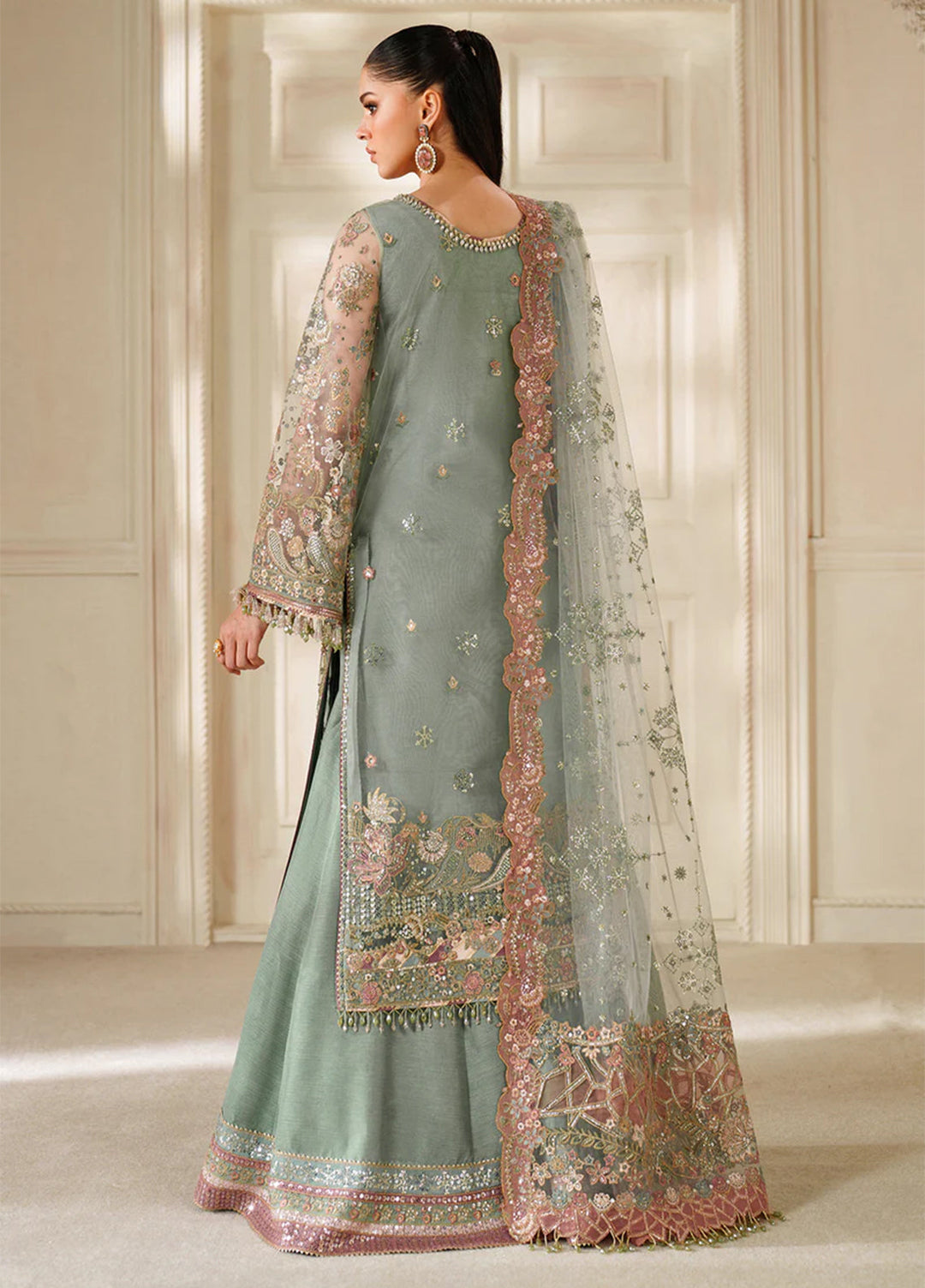 Chantelle by Baroque Unstitched Embroidered Net 3 Piece Suit BQ26UCF V14-D06 - Festive Collection