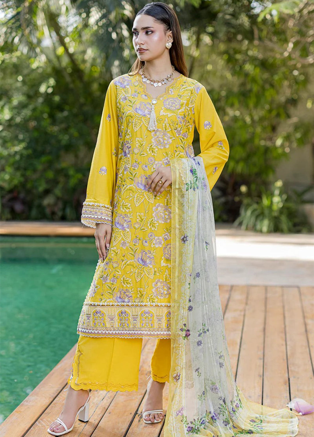 Zellbury Unstitched Embroidered Lawn 3 Piece Suit ZB26UVIII WUS26E34088 - Casual Collection