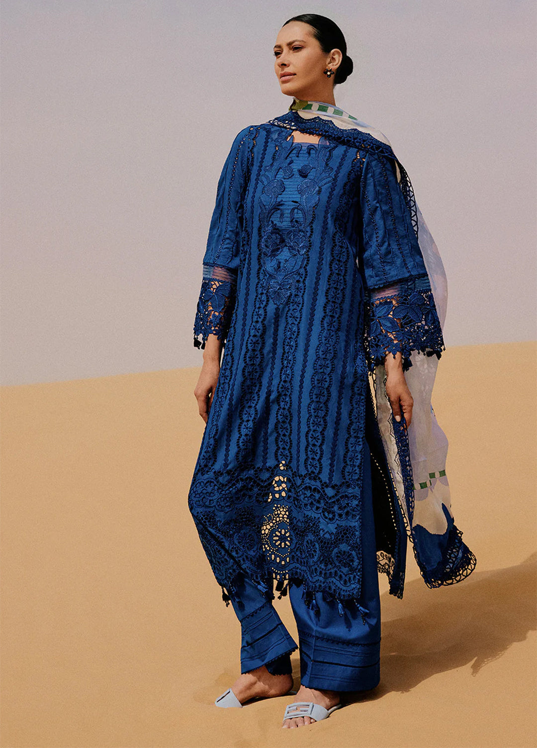 Saira Rizwan Unstitched Embroidered Luxury Lawn 3 Piece Suit SR26ULL SRL26-01 NEA - Festive Collection