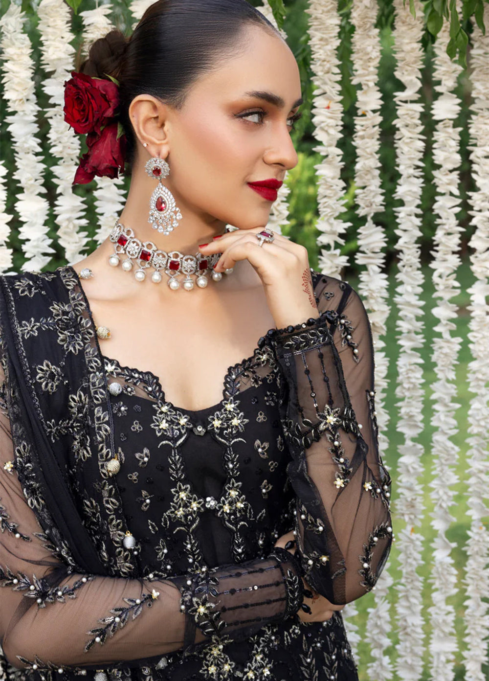 Rang Rasiya Embroidered Cotton Net Suits Unstitched 3 Piece RR25WF D-05 Natasha - Wedding Collections