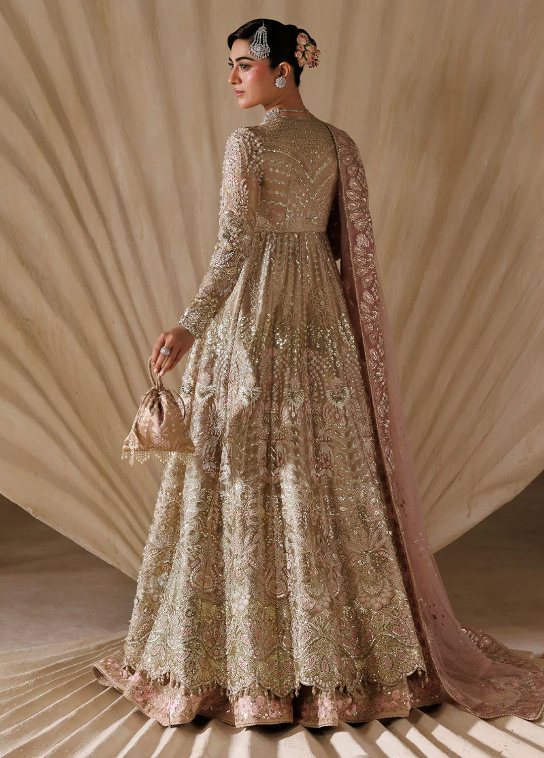 Sardinia Brides Unstitched Hand work Tissue 3 Piece Suit SR26UB Regalia 1803 - Wedding Collection