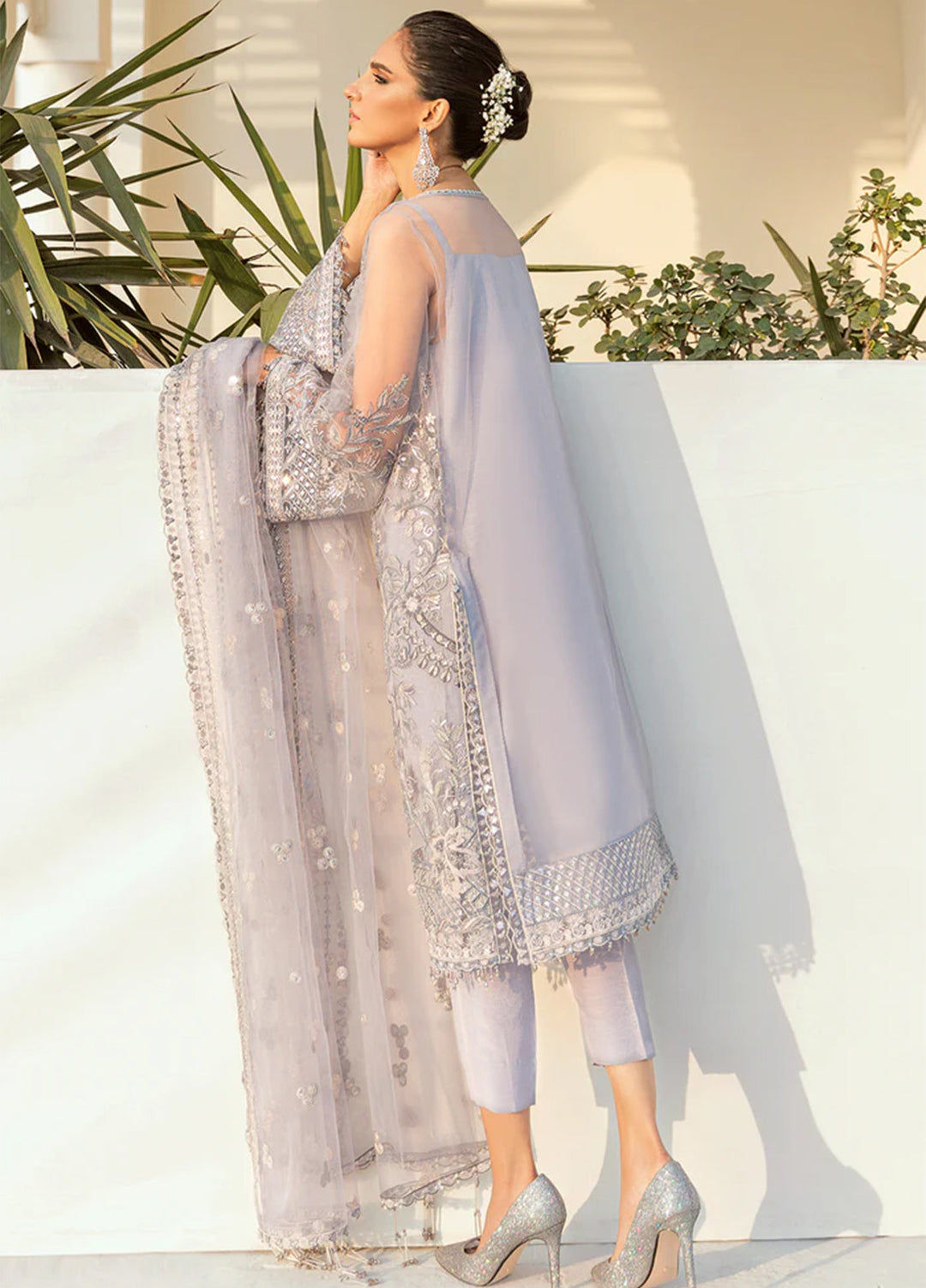 Chantelle by Baroque Unstitched Embroidered Net 3 Piece Suit BQ26UFC BQU-UF-D74 - Festive Collection
