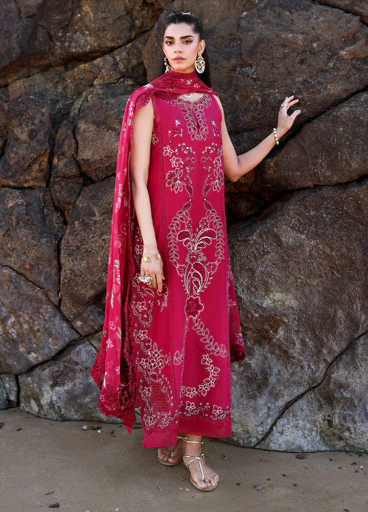 Saira Shakira Unstitched Embroidered Lawn 3 Piece Suit SSR26ULE SS-004A - Eid Collection