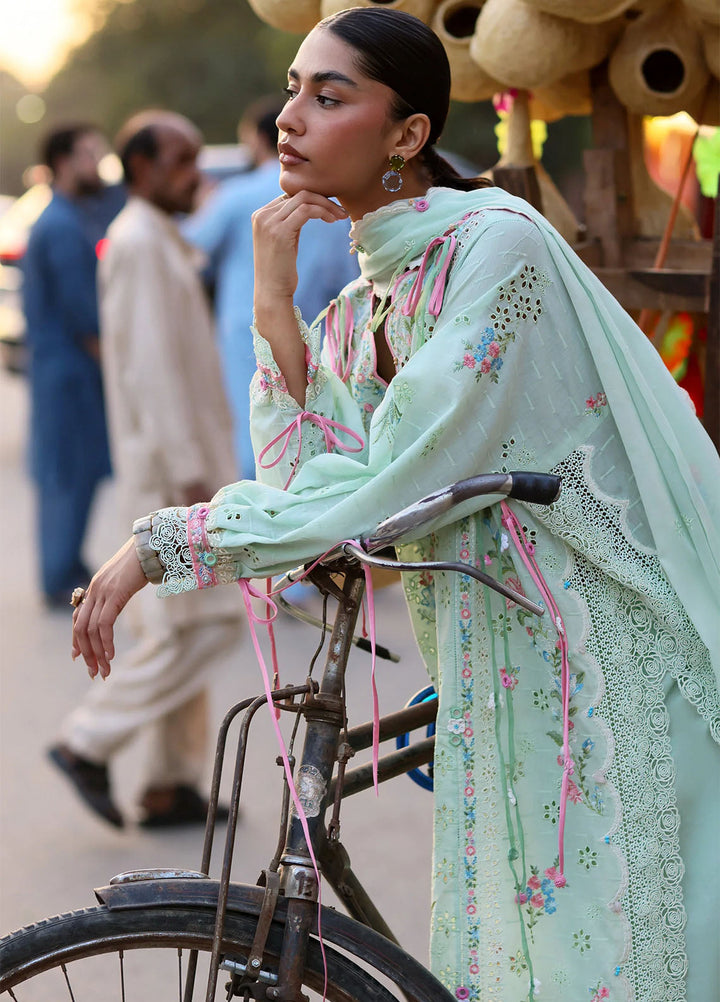 Wild Flower by Zaha Unstitched Embroidered Lawn 3 Piece Suit ZK26UWL ZF26-12 Jade Vine Reverie - Festive Collection