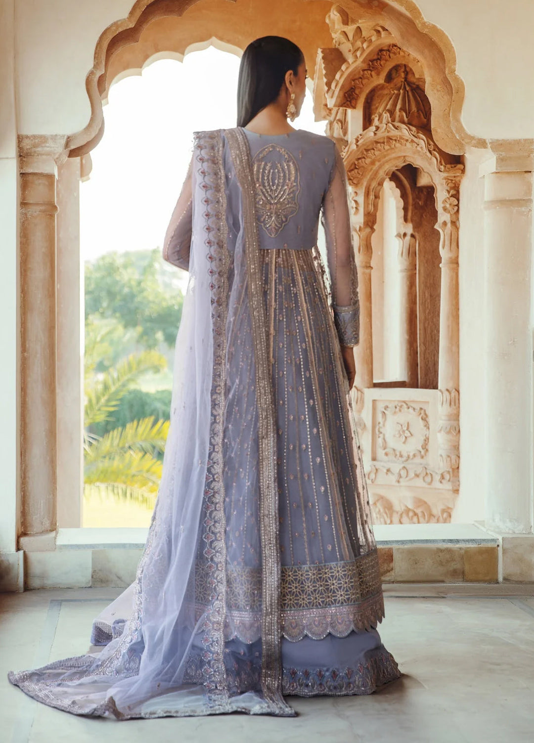 Mehr-un-Nissa By Florent Unstitched Wedding Embroidered Net 4 Piece FL25 FL-2 ZEENAT - Formals Collection