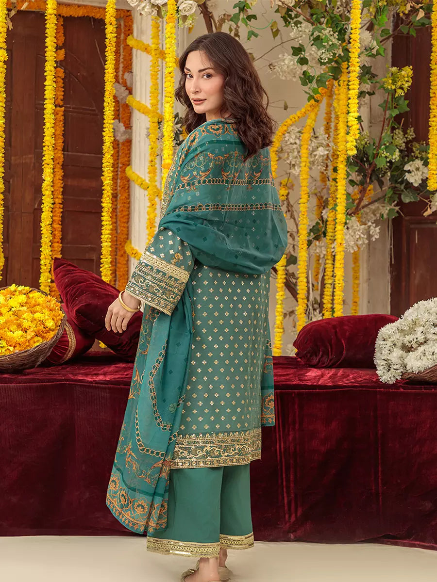 Salitex Unstitched Embroidered Cotton 3 Piece Suit SUNW6NO039UT - Festive Collection