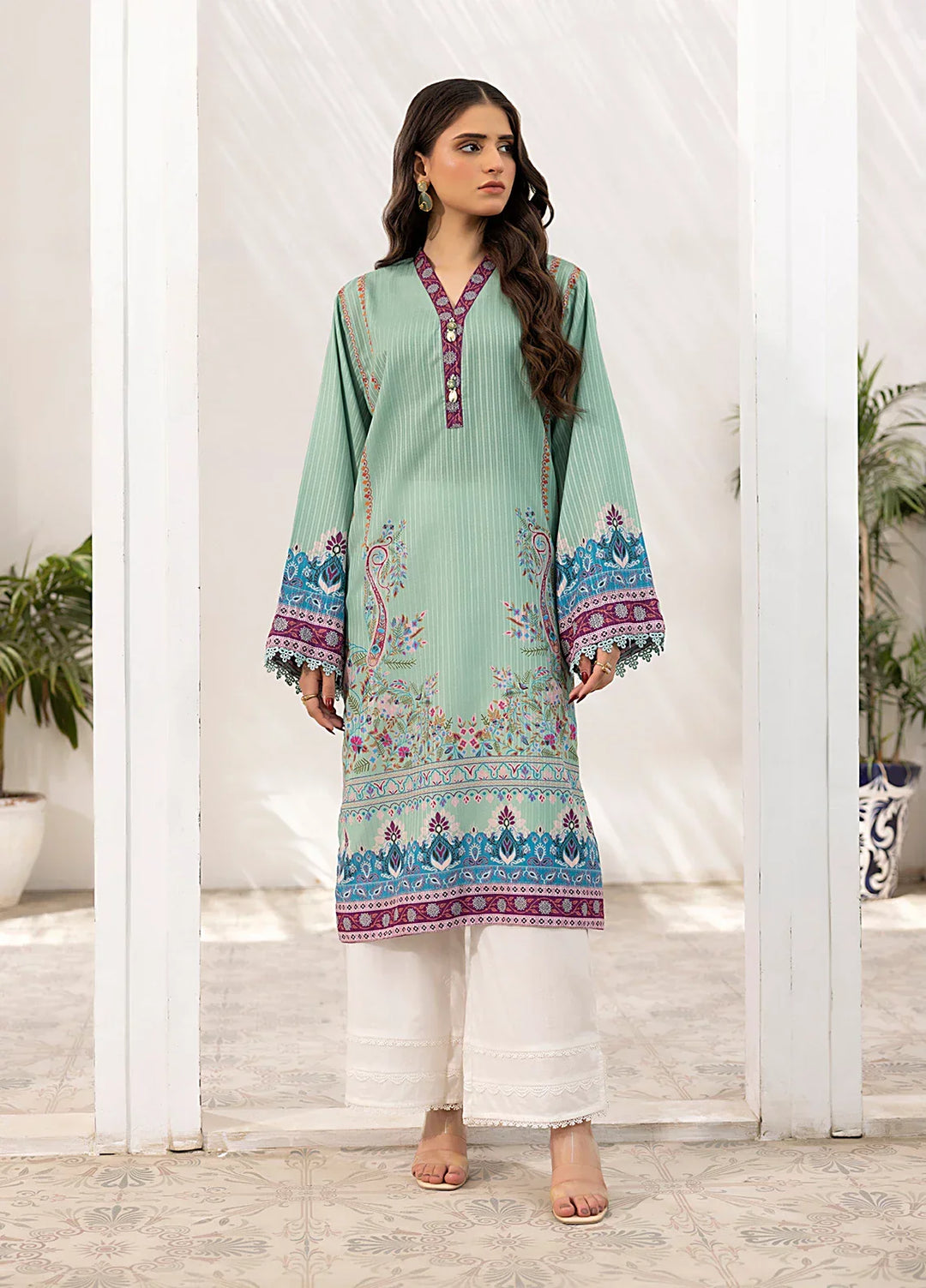 Salitex Women Printed Dobby 1 Piece Shirt SPW6BPE090 - Summer Collection
