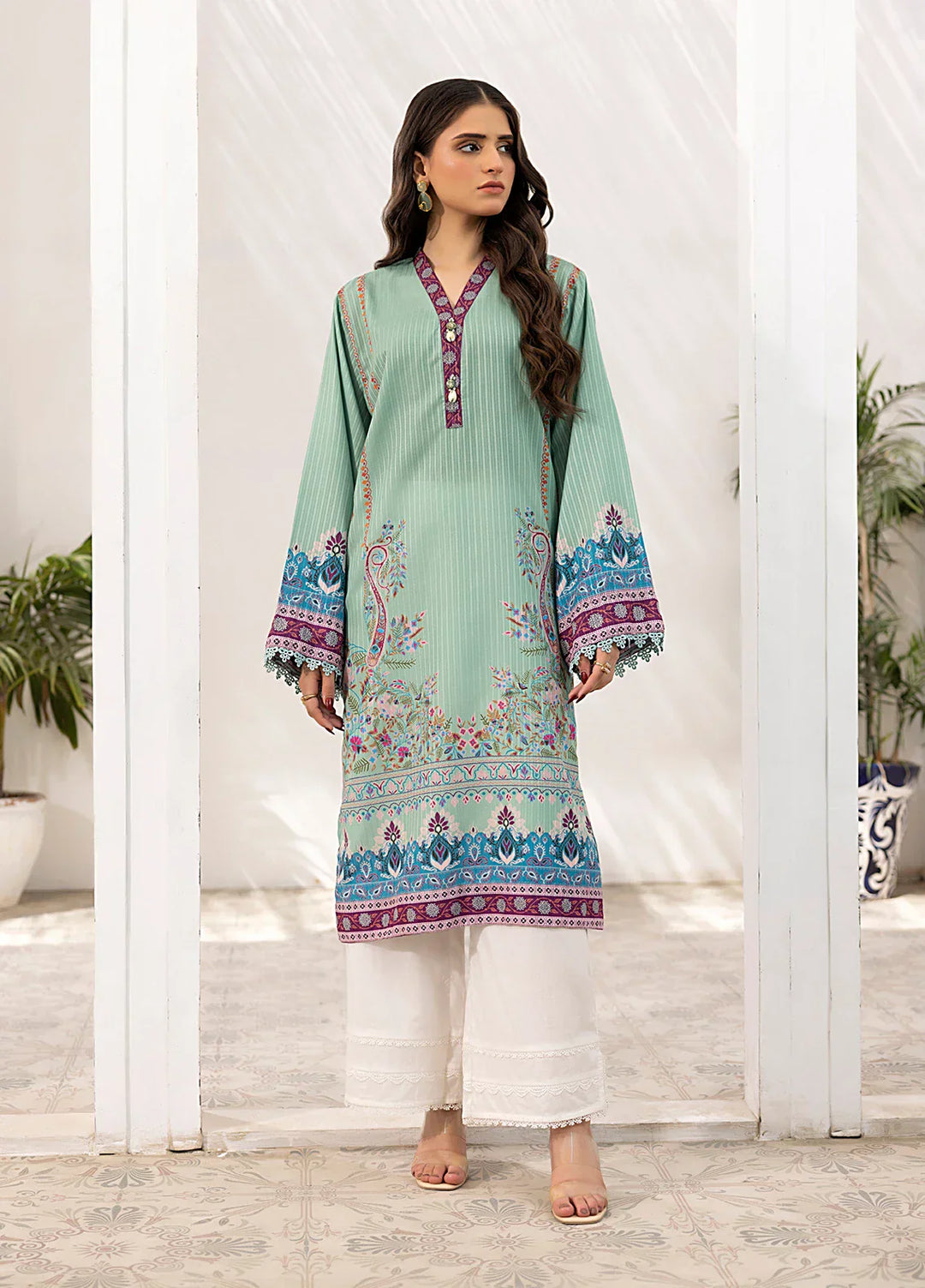 Salitex Women Printed Dobby 1 Piece Shirt SPW6BPE090 - Summer Collection