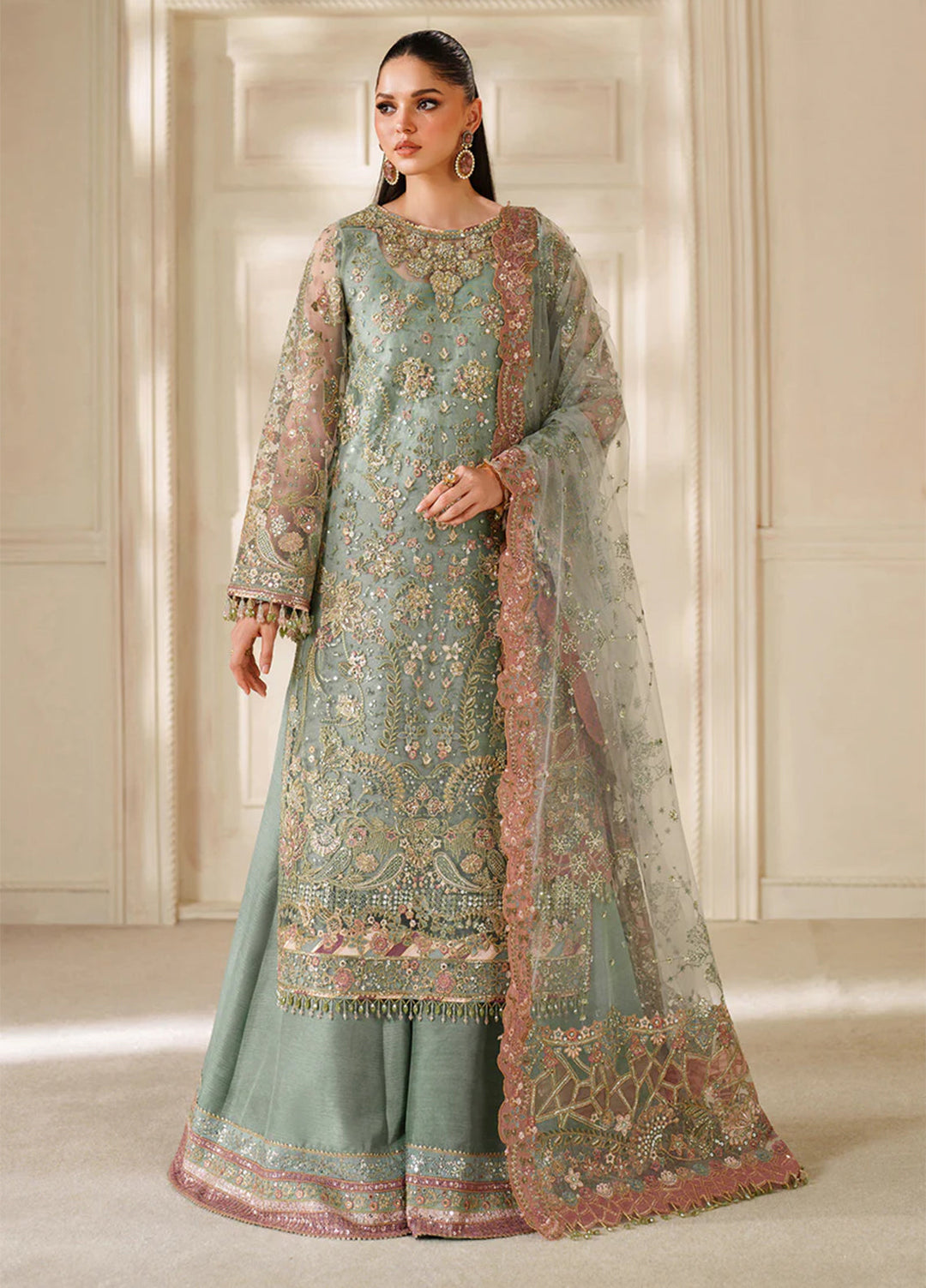 Chantelle by Baroque Unstitched Embroidered Net 3 Piece Suit BQ26UCF V14-D06 - Festive Collection