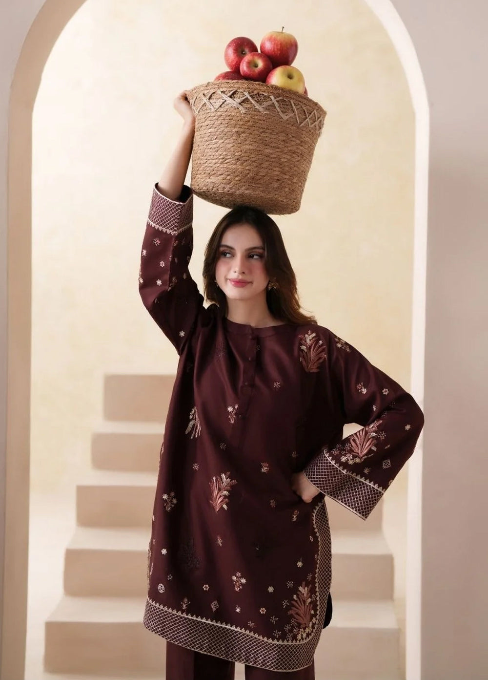 Neeshay Women RTW Embroidered Lawn 2 Piece Suit NSH26RL SB-17 - Casual Collection