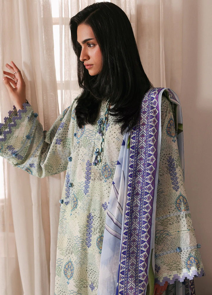 Amaya by Zaha Unstitched Printed Lawn 3 Piece Suit ZK26UAL Lilia APL26-06 - Casual Collection