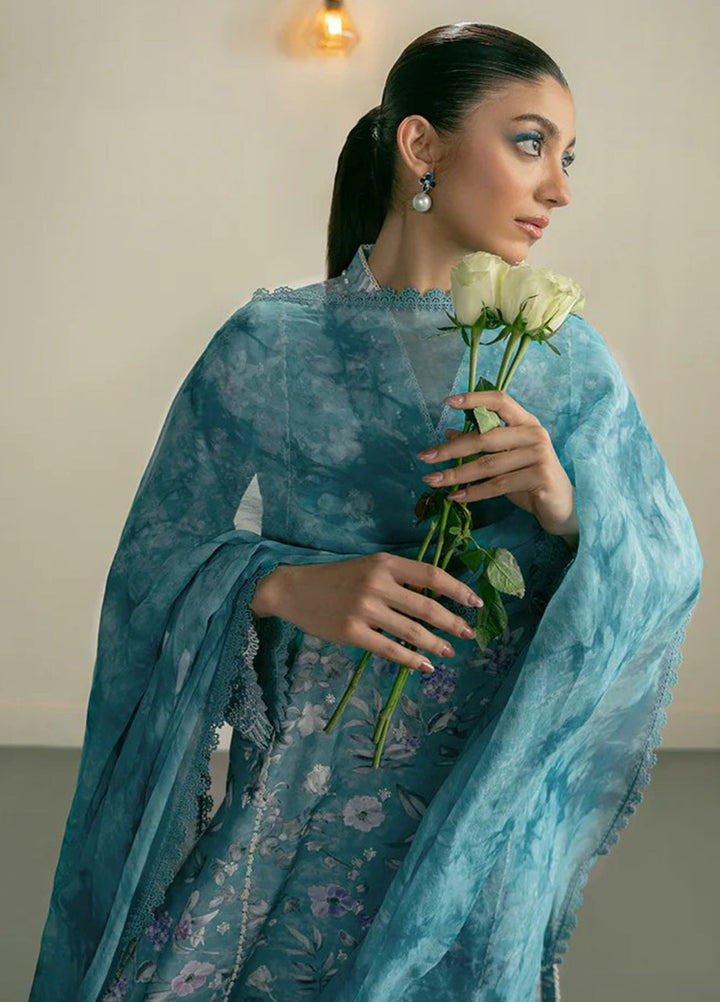 Zephyr by Ayzel Unstitched Lawn Embroidered 3 Piece Suit AAF26UZ D-6 Arin - Summer Collection