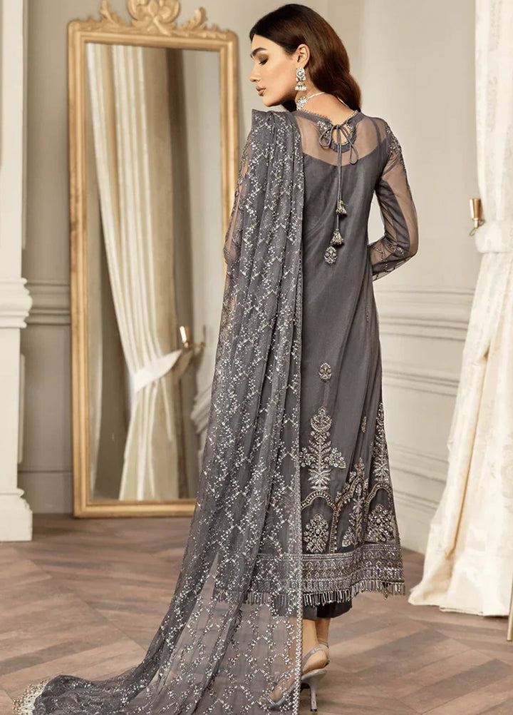 Mehroze By Zarif Embroidered  Suits Unstitched 3 Piece ZR25UF ZMF 07 STORM GREY - Luxury Collection