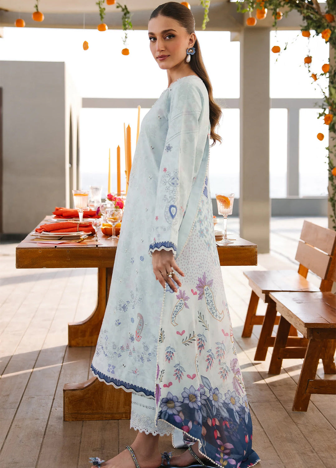 Afsanah by Seran Unstitched Embroidered Lawn 3 Piece Suit SN26UAL D-11 Alara - Summer Collection