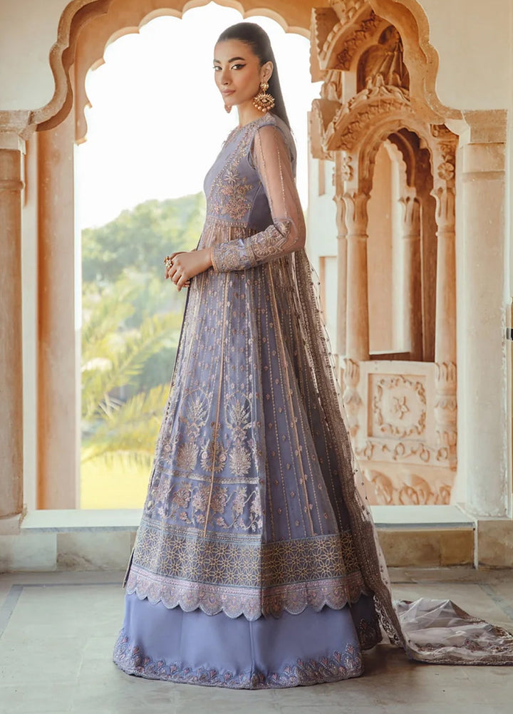 Mehr-un-Nissa By Florent Unstitched Wedding Embroidered Net 4 Piece FL25 FL-2 ZEENAT - Formals Collection
