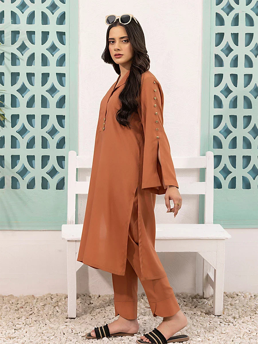 Salitex Women Solids Crepe 2 Piece Suit CPS25LFT003 - Summer Collection