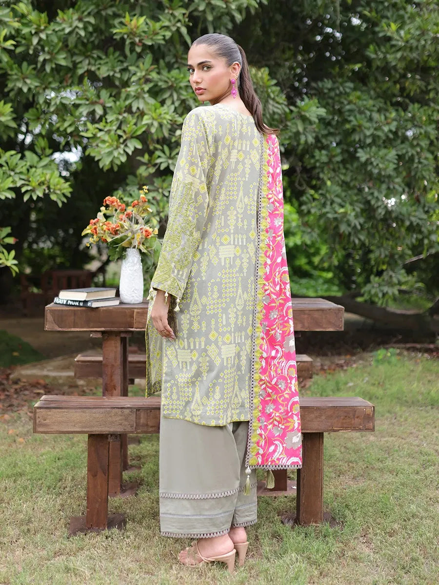 Salitex Women Embroidered Cambric 3 Piece Suit WUS3BS24IZ011 - Winter Collection
