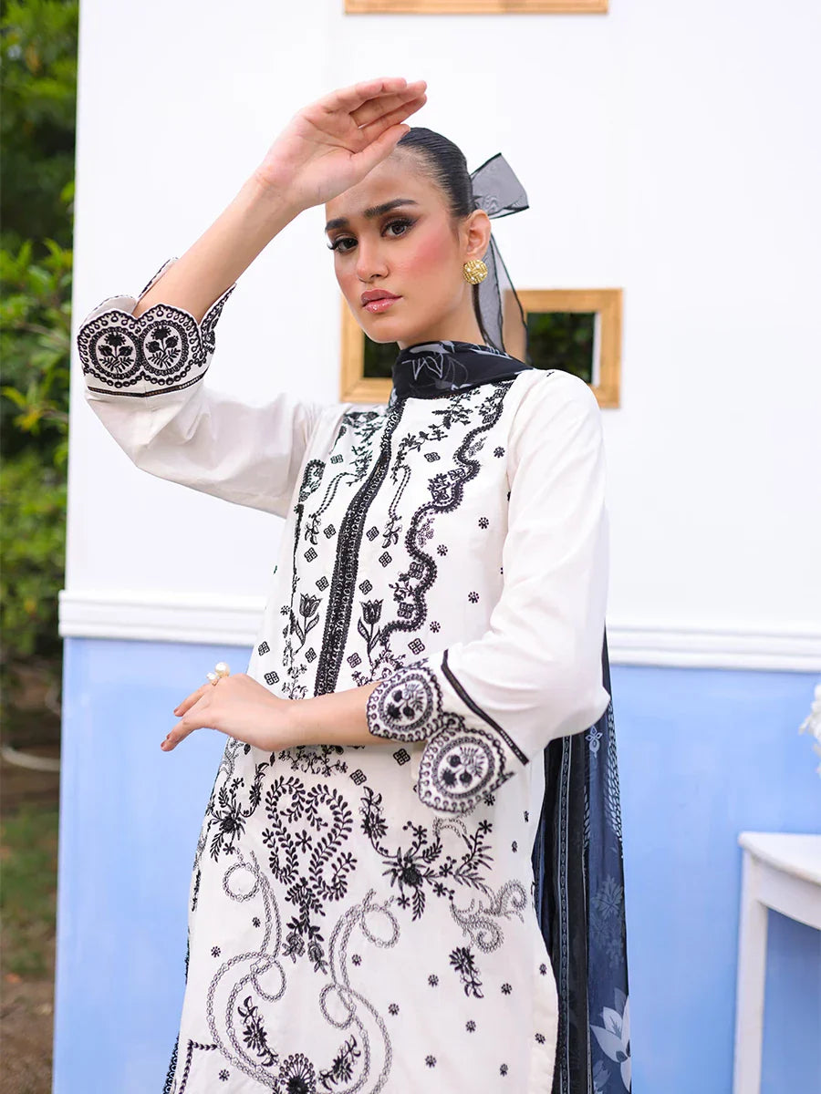 Salitex Women Embroidered Cambric 3 Piece Suit WRS3BA24AL119 - Summer Collection