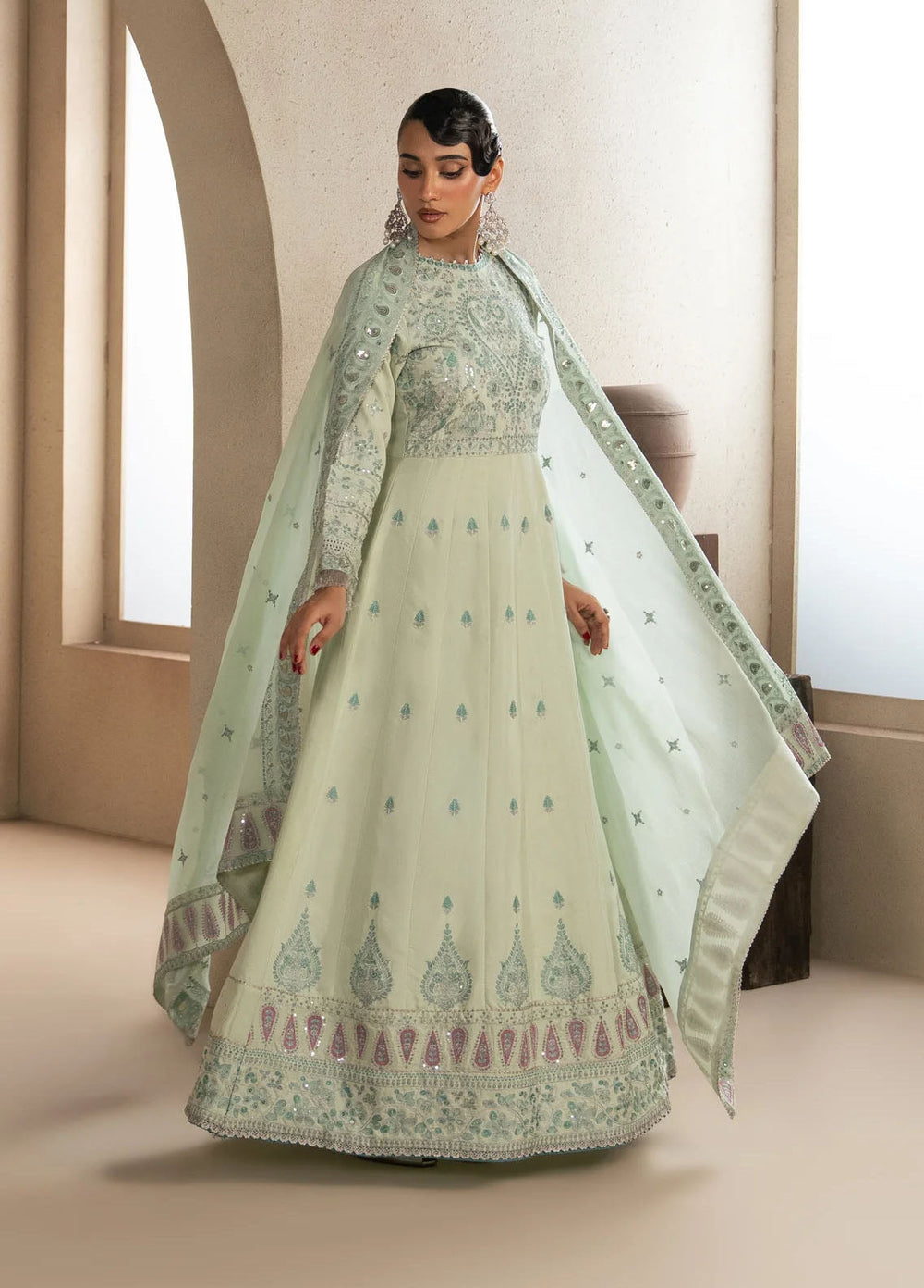 Neoma by Xenia Formals Unstitched Embroidered Raw Silk 3 Piece Suit XE26UNF 03- SELA - Festive Collection
