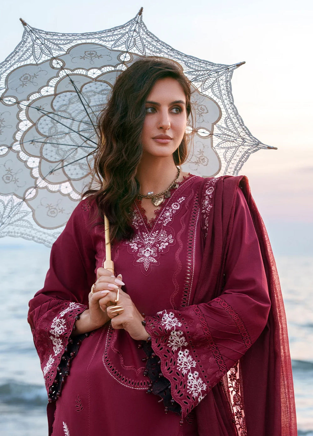 Summer Wine by Izel Unstitched Embroidered Lawn 3 Piece Suit ROSE - Eid Collection