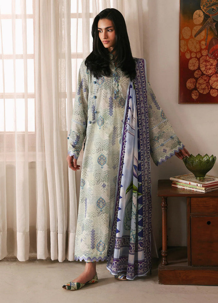 Amaya by Zaha Unstitched Printed Lawn 3 Piece Suit ZK26UAL Lilia APL26-06 - Casual Collection
