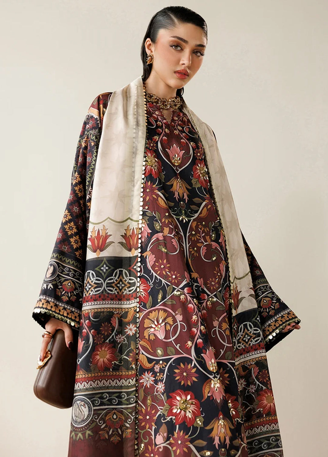 Orlina by Jazmin Unstitched Printed Silk 3 Piece Suit JZ26UO OR26-D03 - Festive Collection