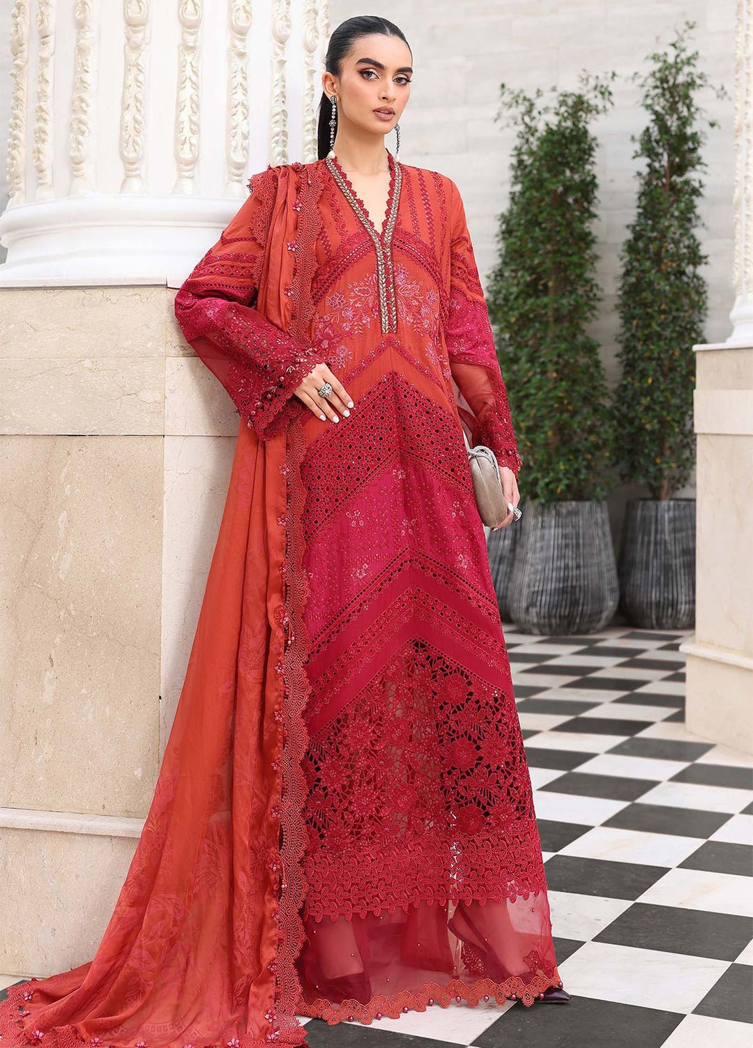 Maria B Unstitched Embroidered Lawn 3 Piece Suit MB26ULE D13 - Eid Collection