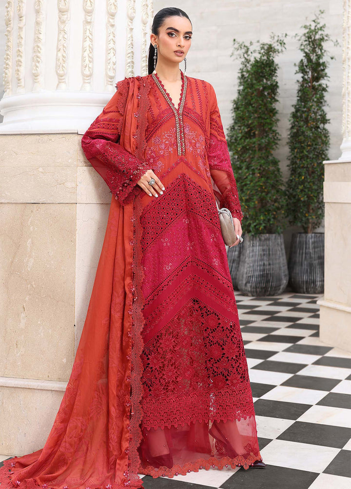 Maria B Unstitched Embroidered Lawn 3 Piece Suit MB26ULE D13 - Eid Collection