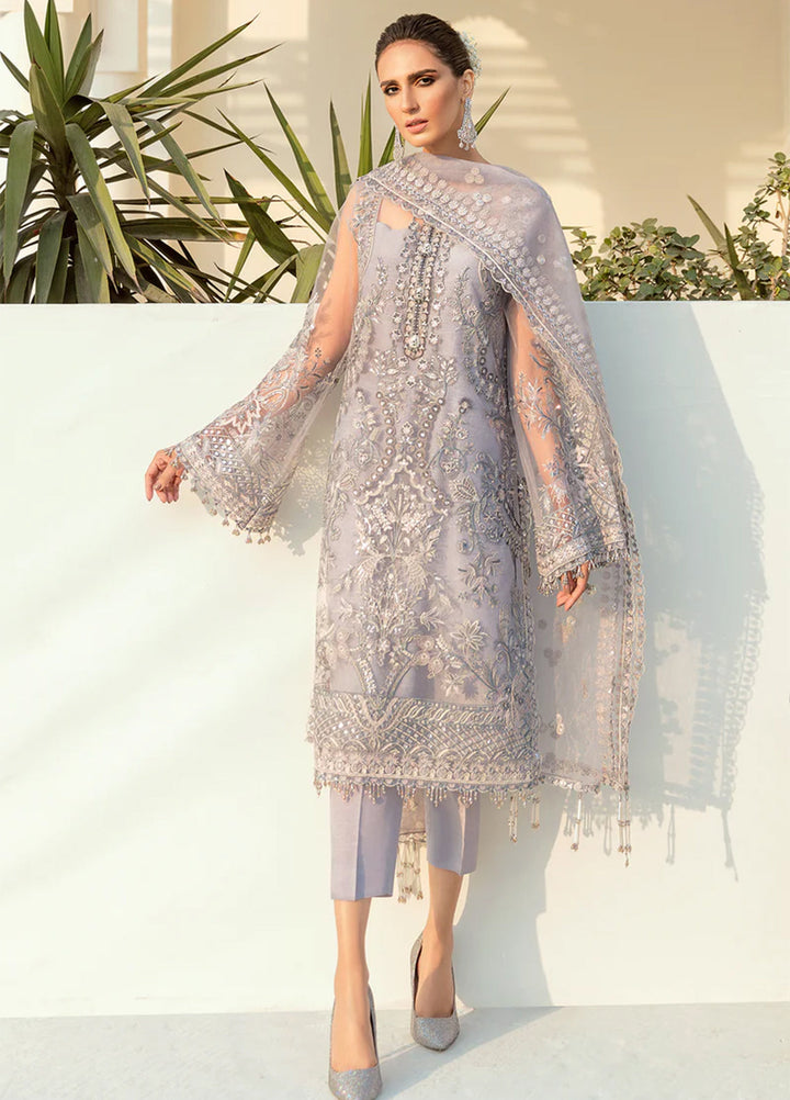 Chantelle by Baroque Unstitched Embroidered Net 3 Piece Suit BQ26UFC BQU-UF-D74 - Festive Collection