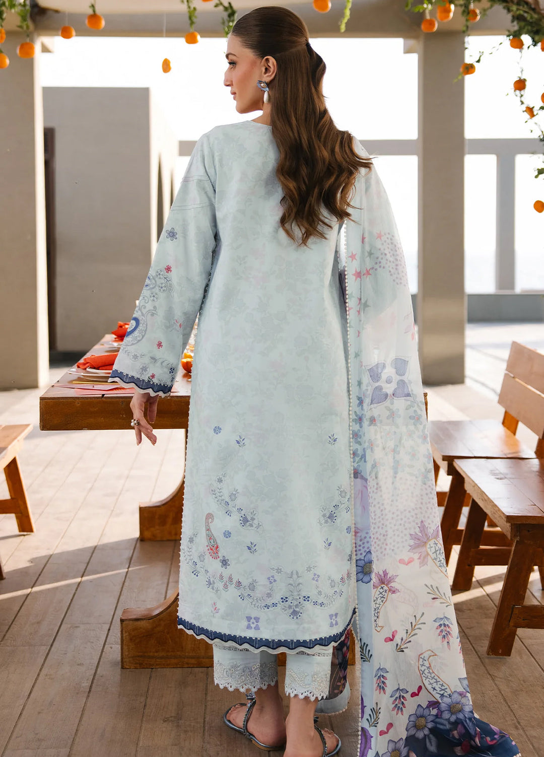 Afsanah by Seran Unstitched Embroidered Lawn 3 Piece Suit SN26UAL D-11 Alara - Summer Collection