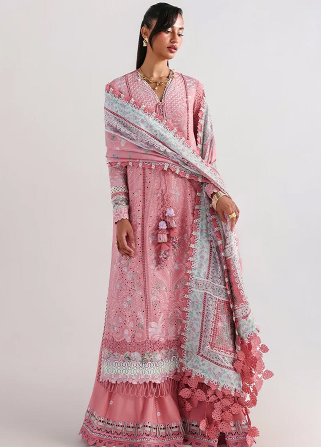 Suffuse Unstitched Embroidered Lawn 3 Piece Suit SSY26ULE Kesira - Eid Collection