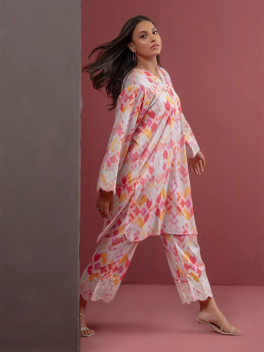 Salitex Women Printed Silk 2 Piece Suit WRS2BA24AL20 - Summer Collection