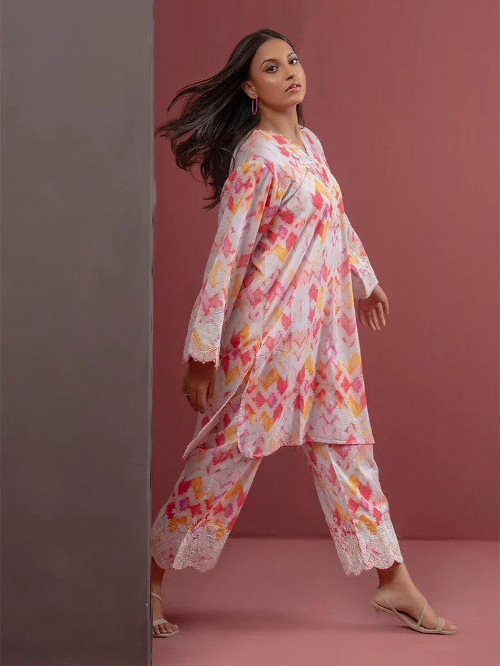 Salitex Women Printed Silk 2 Piece Suit WRS2BA24AL20 - Summer Collection