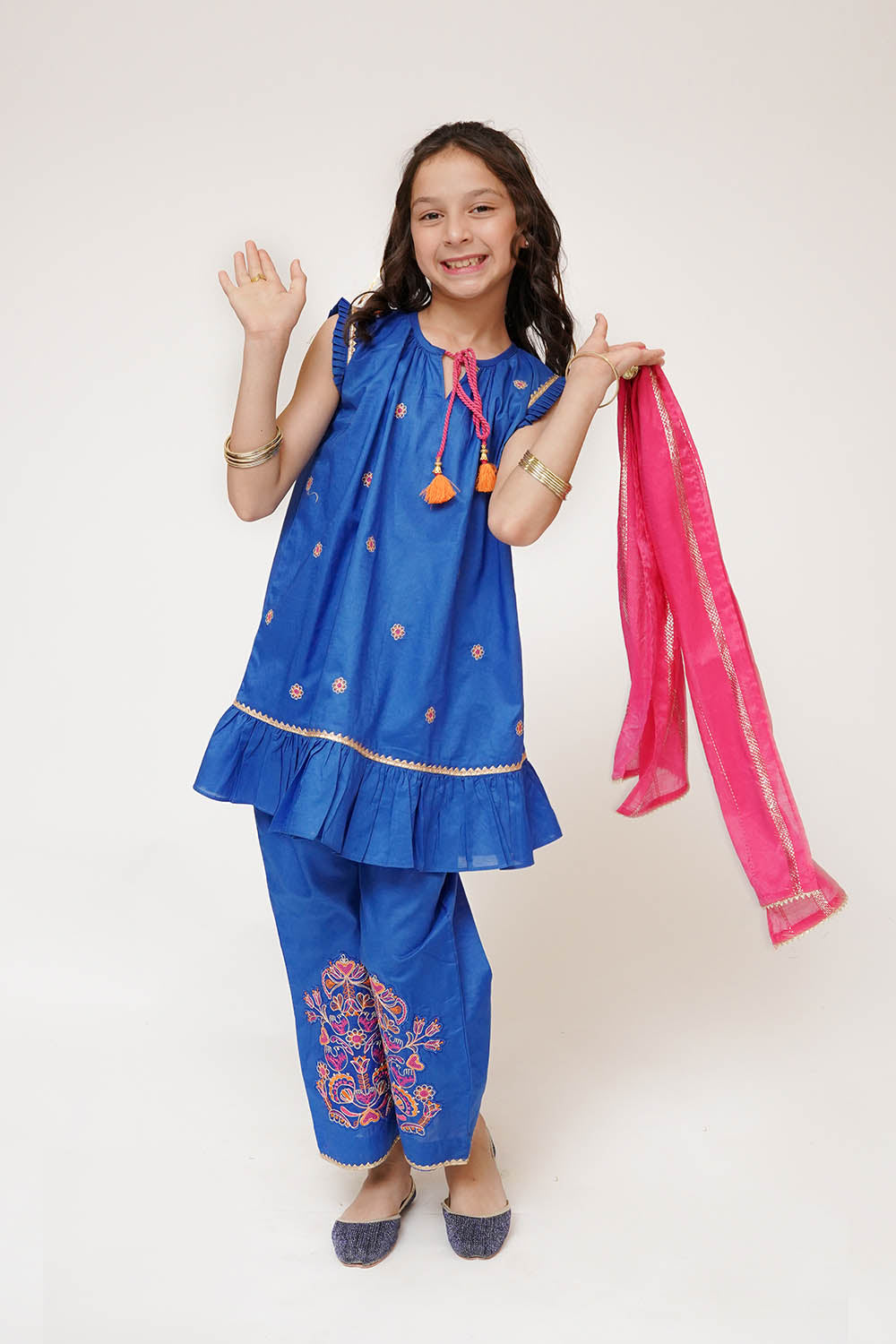 Senorita Girls RTW Embroidered Cotton 3 Piece Suit KAD-03424 Eid Collection