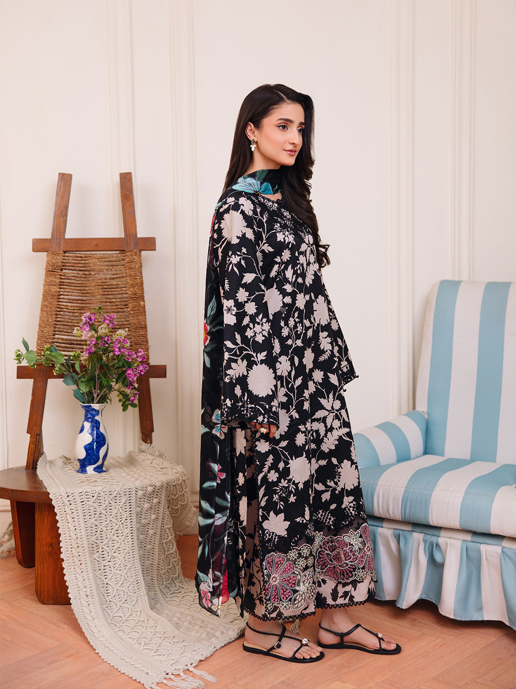 Femmora by Yards Unstitched Embroidered Lawn 3 Piece Suit Ivy Casual Collection