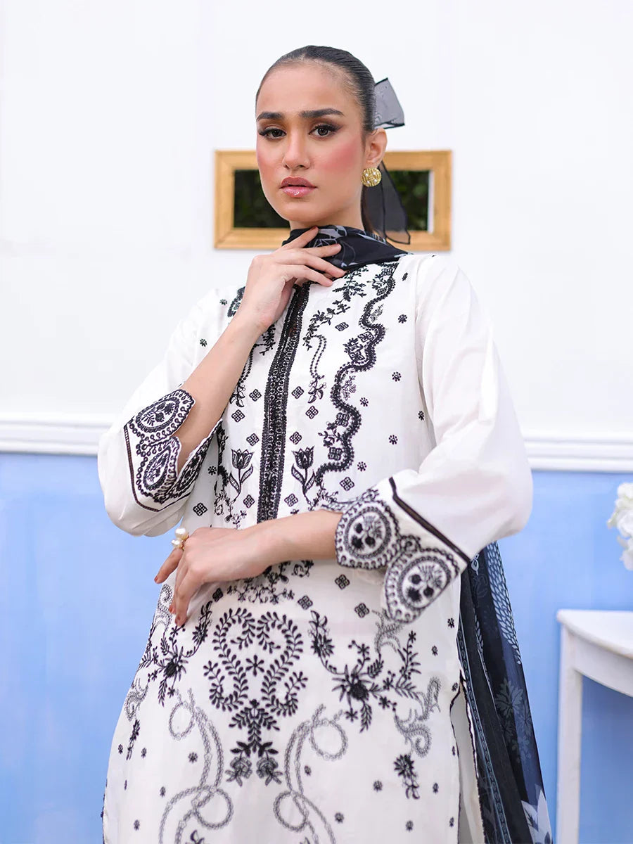 Salitex Women Embroidered Cambric 3 Piece Suit WRS3BA24AL119 - Summer Collection