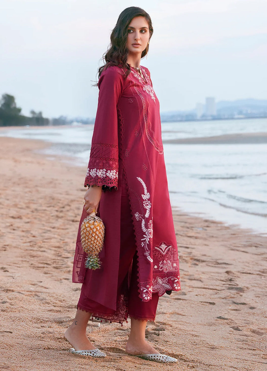 Summer Wine by Izel Unstitched Embroidered Lawn 3 Piece Suit ROSE - Eid Collection