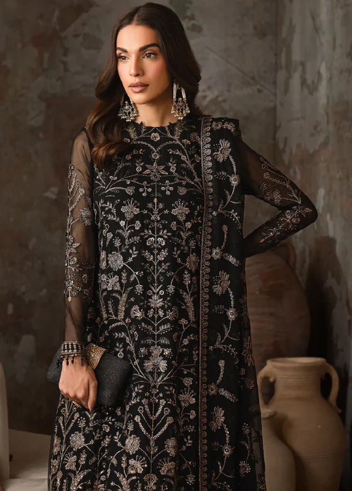 Emirah by Zarif Embroidered Chiffon Suit Unstitched 3 Piece ZR25UF ZEF 05- Hoor - Formal Collection