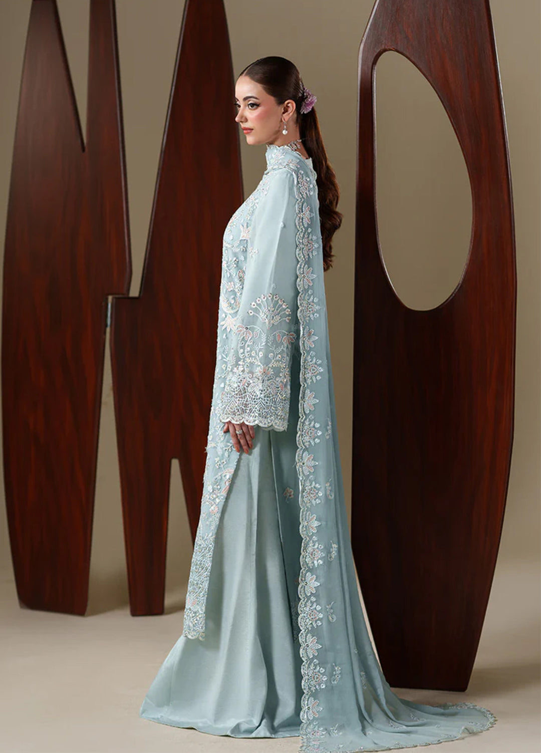 Nouvelle by Emaan Adeel Unstitched Embroidered Chiffon 3 Piece Suit EA26UNC Aria - Festive Collection