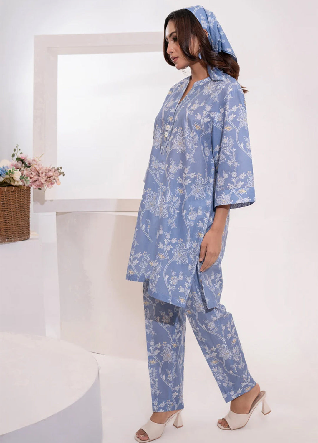The Print Story by Shamooz RTW Printed Lawn 2 Piece Suit SHM26PL Mist I-L-006 - Casual Collection
