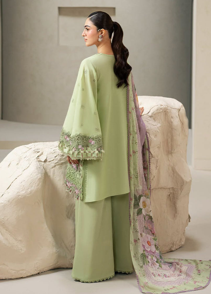 E-Craft by Elaf Unstitched Embroidered Lawn 3 Piece Suit EHC-6A Basil - Casual Collection