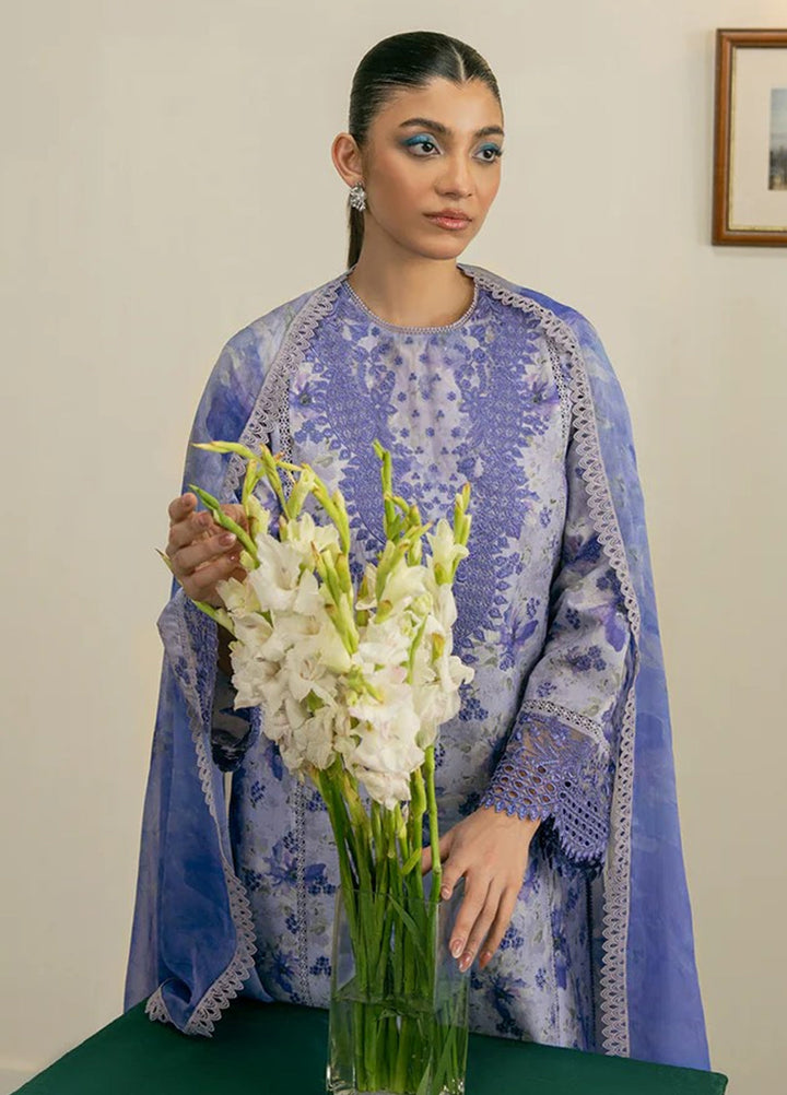 Zephyr by Ayzel Unstitched Lawn Embroidered 3 Piece Suit AAF26UZ D-8 Luma - Summer Collection