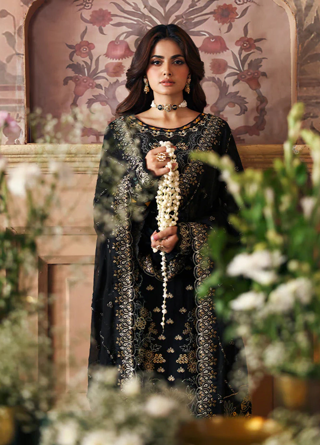 Gulaal Embroidered Chiffon Suits Unstitched 3 Piece GL25EU D-32 Deenah - Formals Collection