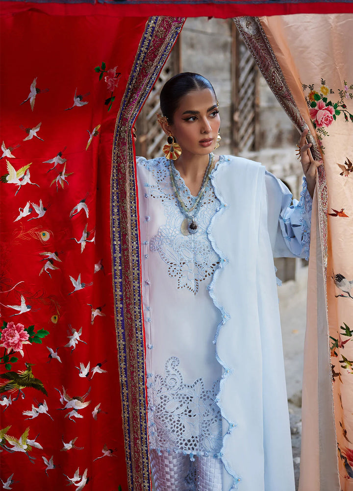 Kashmee Legacy by Elan Unstitched Embroidered Lawn 3 Piece Suit EL26ULKL Brumine EL26-02A - Festive Collection