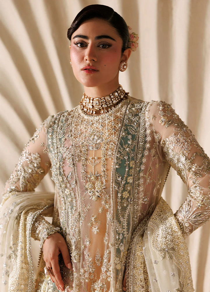 Sardinia Brides Unstitched Hand work Net 3 Piece Suit SR26UB Sorena 1807 - Wedding Collection
