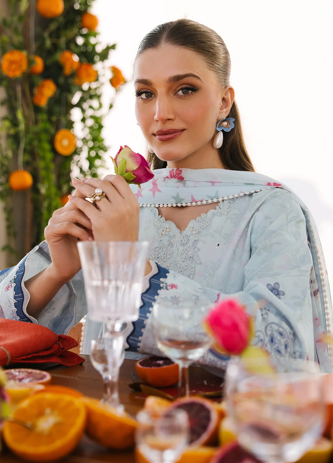 Afsanah by Seran Unstitched Embroidered Lawn 3 Piece Suit SN26UAL D-11 Alara - Summer Collection