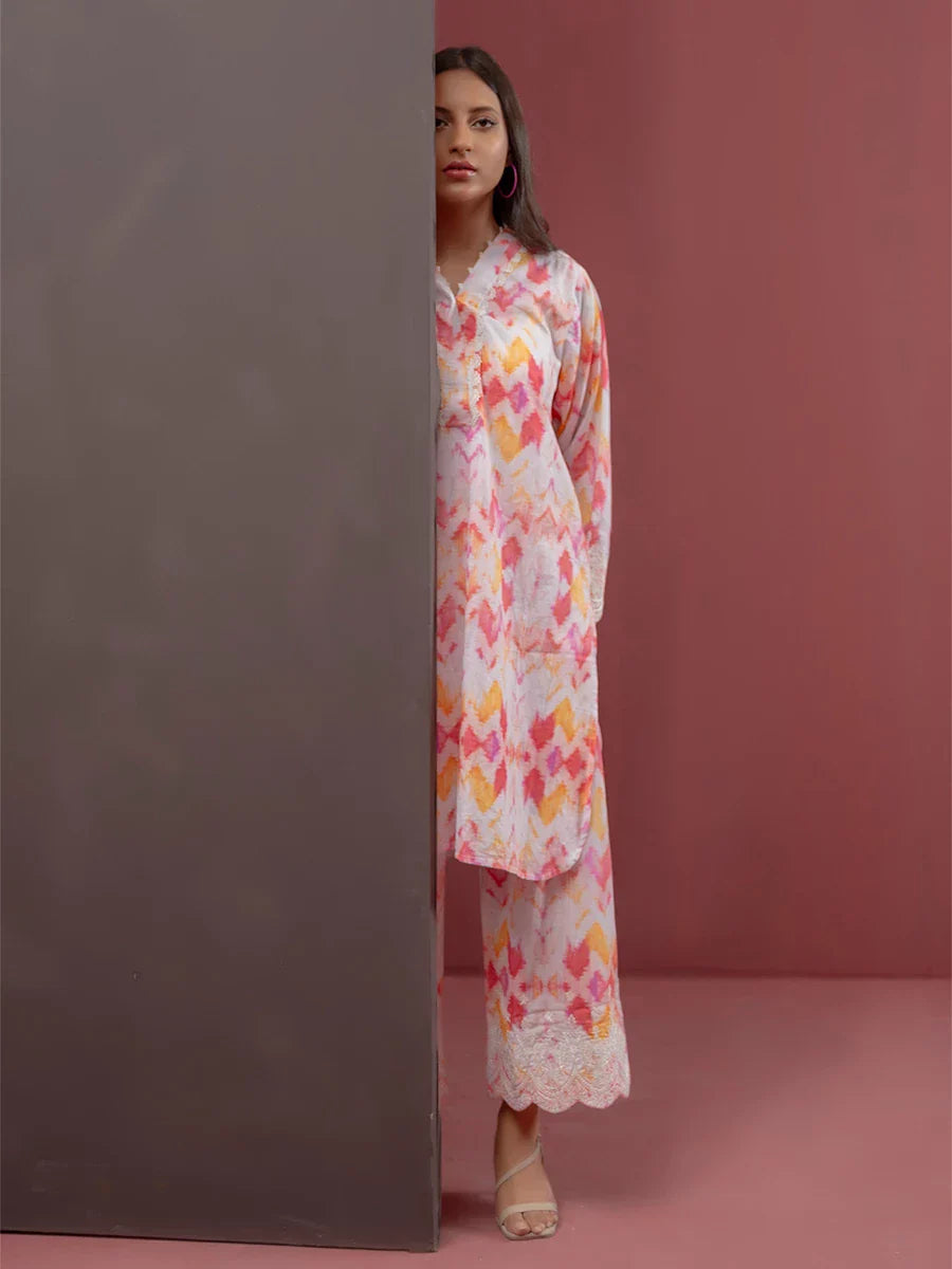 Salitex Women Printed Silk 2 Piece Suit WRS2BA24AL20 - Summer Collection