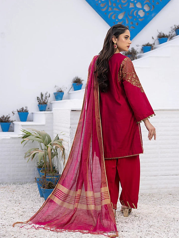 Salitex Women Embroidered Cotton 3 Piece Suit WRS3SA24AN27 - Summer Collection