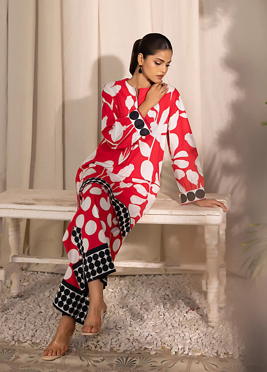 Salitex Women Printed Cambric Co-Ord Set Suit SPL2PBC018 - Summer Collection
