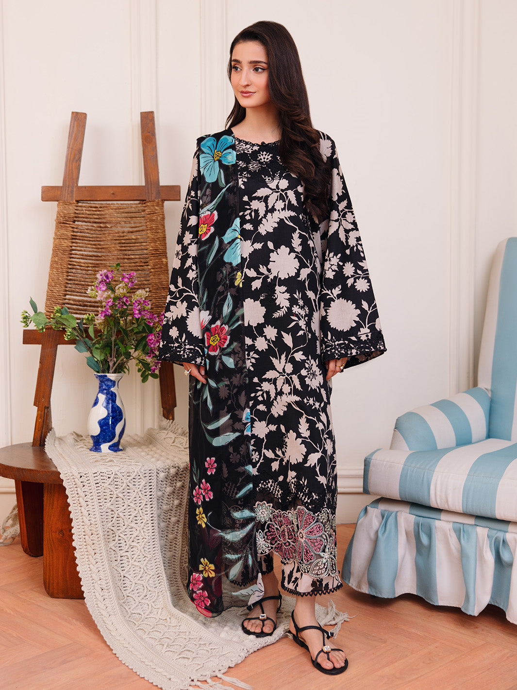 Femmora by Yards Unstitched Embroidered Lawn 3 Piece Suit Ivy Casual Collection